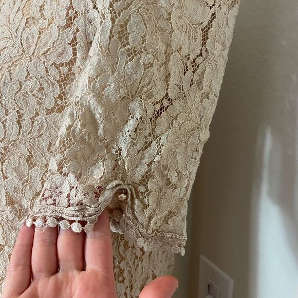 Pantagis vintage 80s Union made lace cottage dress - Picture 4 of 7